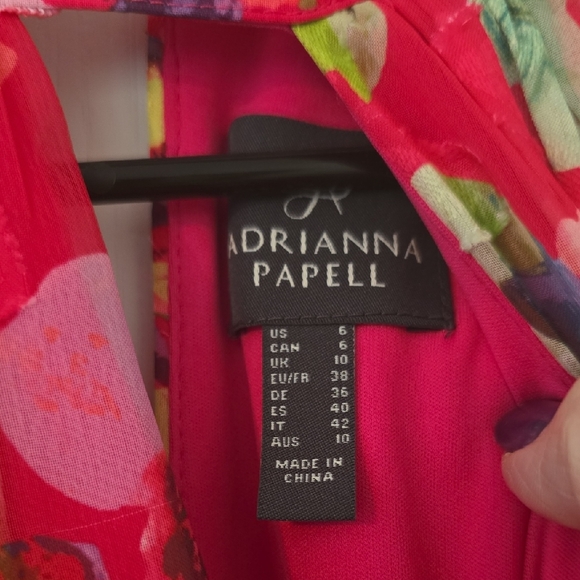 Adrianna Papell Elegant Formal Floral Halter Maxi Dress With Lining NWT Size 6 - Picture 2 of 16